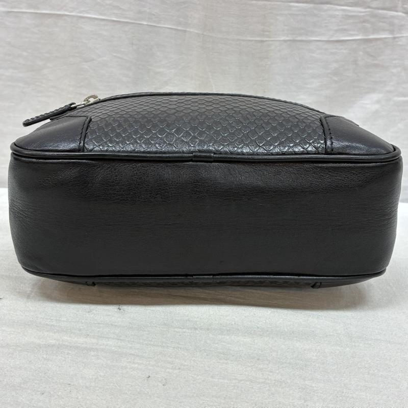 エンポリオアルマーニ EMPORIO ARMANI セカンドバッグ セカンドバッグ クロコ 型押し レザー セカンドバッグ ロゴ メタル プレート ポーチ イタリア製 - メンズ USED 古着 中古 50165030