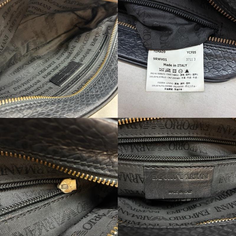 エンポリオアルマーニ EMPORIO ARMANI セカンドバッグ セカンドバッグ クロコ 型押し レザー セカンドバッグ ロゴ メタル プレート ポーチ イタリア製 - メンズ USED 古着 中古 50165030
