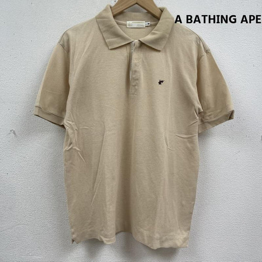 アベイシングエイプ A BATHING APE ポロシャツ 半袖 00s スター 星 刺繍 カジュアル ポロシャツ トップス M ベージュ / ベージュ / beige メンズ USED 古着 中古 50165032