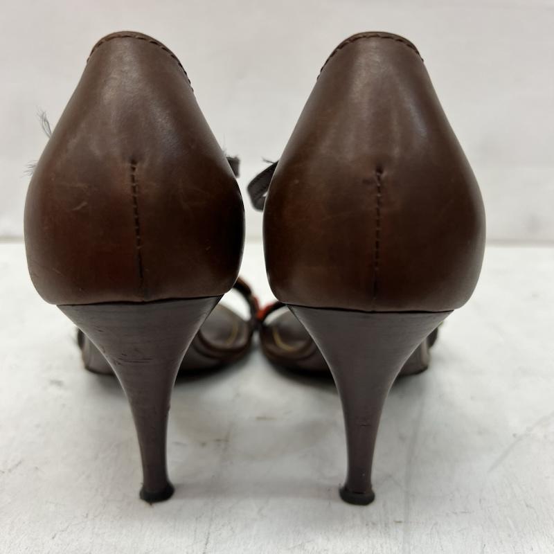 ルイヴィトン LOUIS VUITTON サンダル サンダル フラワー レザー ストラップ サンダル 34 1/2 - 茶 / ブラウン / brown レディース USED 古着 中古 50165044