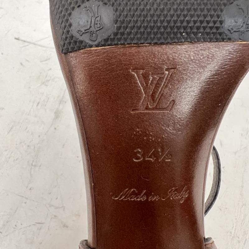 ルイヴィトン LOUIS VUITTON サンダル サンダル フラワー レザー ストラップ サンダル 34 1/2 - 茶 / ブラウン / brown レディース USED 古着 中古 50165044