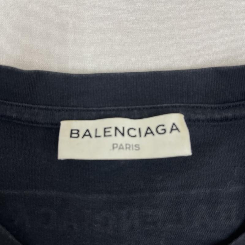 バレンシアガ BALENCIAGA Tシャツ 半袖 15SS スタンプ ロゴ Tシャツ 375853 TMK15 XS 黒 / ブラック / black メンズ USED 古着 中古 50165063