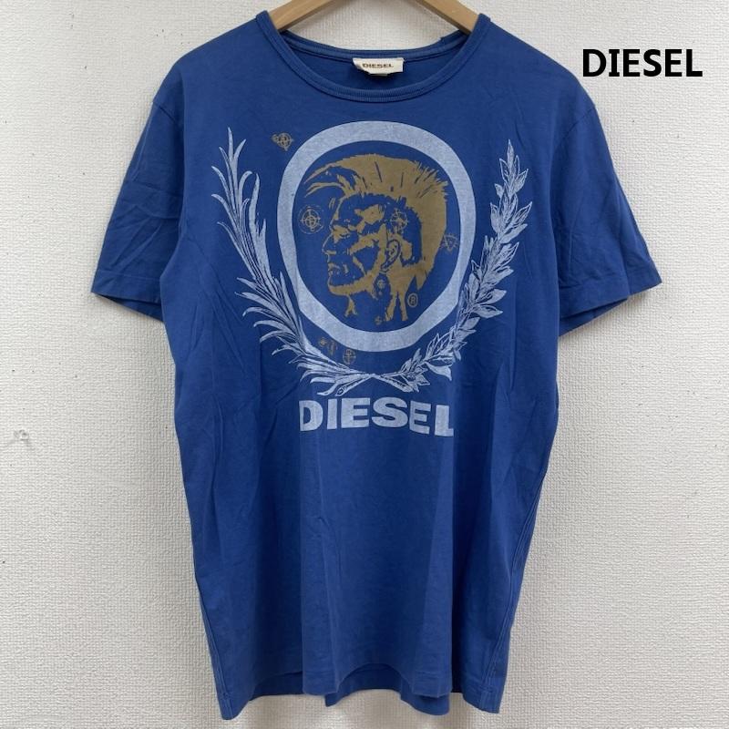 ディーゼル DIESEL Tシャツ 半袖 ブレイブマン モヒカン プリント Tシャツ カットソー y2k L 青 / ブルー / blue メンズ USED 古着 中古 50165064