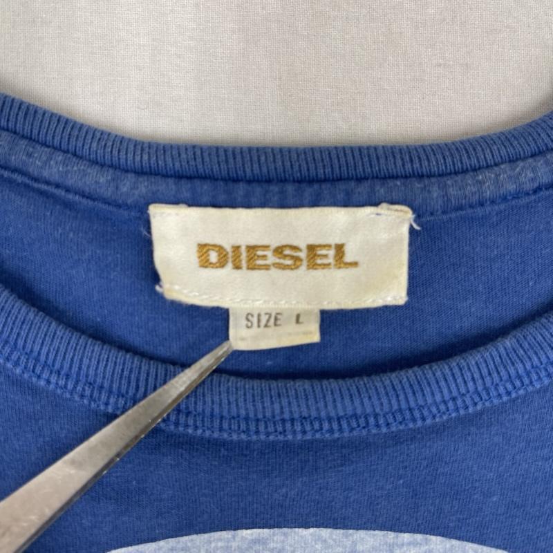 ディーゼル DIESEL Tシャツ 半袖 ブレイブマン モヒカン プリント Tシャツ カットソー y2k L 青 / ブルー / blue メンズ USED 古着 中古 50165064