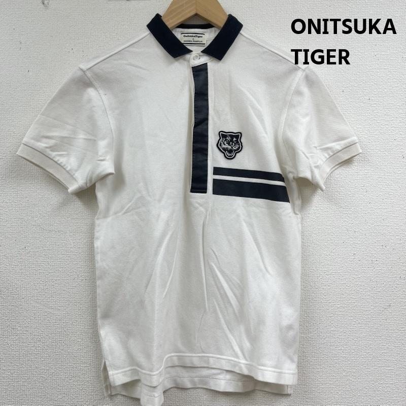 オニツカタイガー ONITSUKA TIGER ポロシャツ 半袖 Andrea Pompilio コラボ ロゴ刺繍 ポロシャツ ok295g S 白 / ホワイト / white メンズ USED 古着 中古 50165065