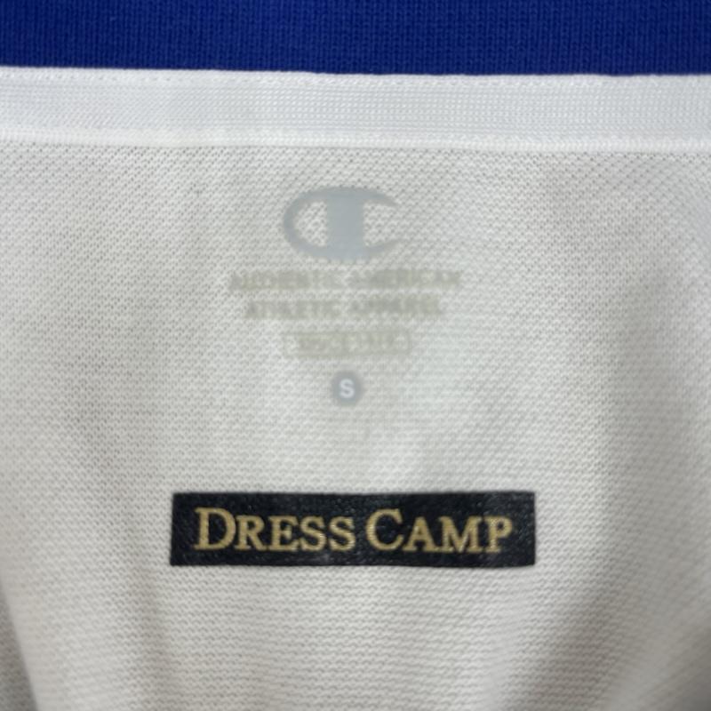 ドレスキャンプ DRESSCAMP ポロシャツ 半袖 日本製 champion 金ボタン トリコロールカラー ロゴマーク 半袖 ポロシャツ 44 白 / ホワイト / white メンズ USED 古着 中古 50165066