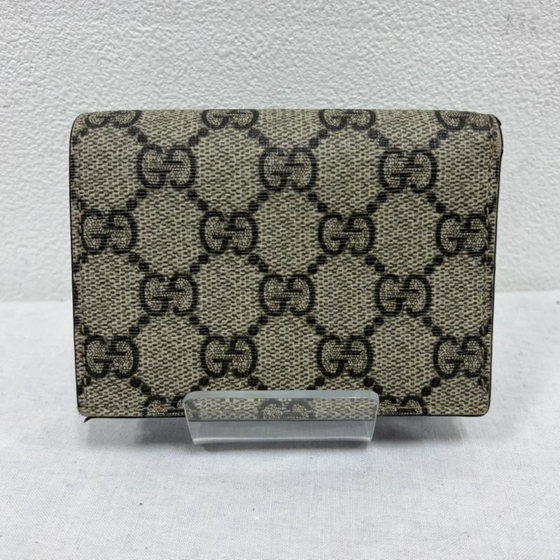 グッチ GUCCI 財布 二つ折り ダブルG バイカラー レザー 財布 ウォレット イタリア製 カードケース マーモント - ロゴ、文字 黒 / ブラック / black X 茶 / ブラウン / brown レディース USED 古着 中古 50165067