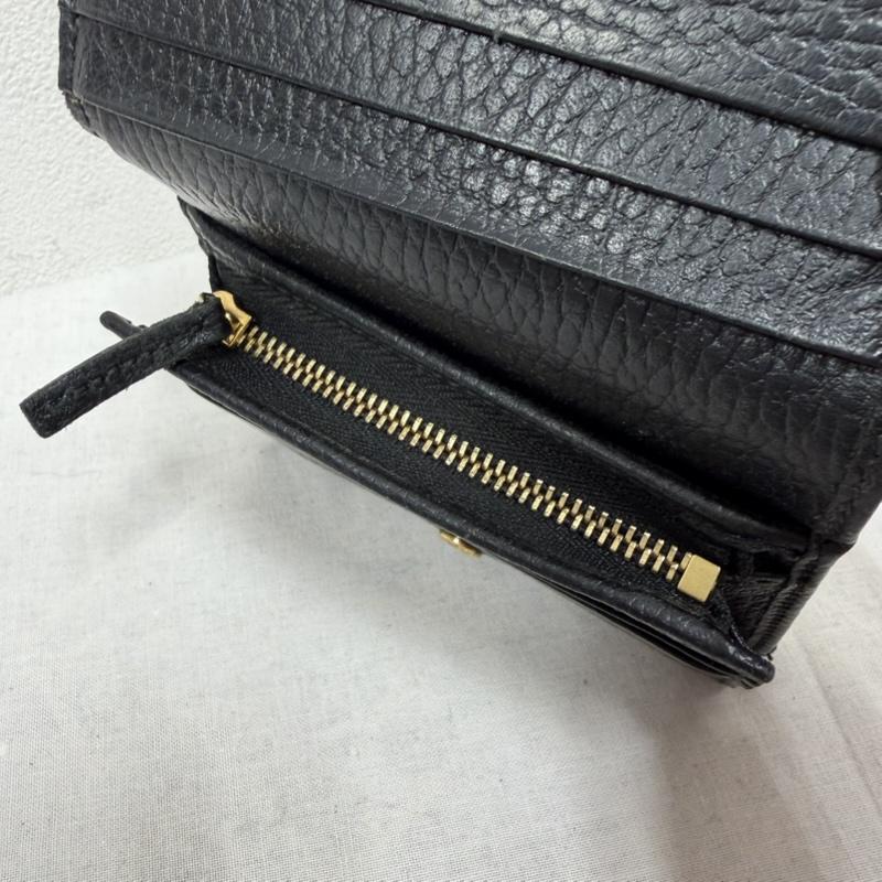 グッチ GUCCI 財布 二つ折り ダブルG バイカラー レザー 財布 ウォレット イタリア製 カードケース マーモント - ロゴ、文字 黒 / ブラック / black X 茶 / ブラウン / brown レディース USED 古着 中古 50165067