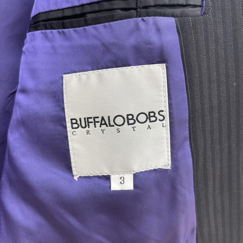 バッファローボブズ BUFFALO BOBS ジャケット、上着 ジャケット、ブレザー ストライプ柄 レース チェーン パンツ スーツ セットアップ S 黒 / ブラック / black メンズ USED 古着 中古 50165068