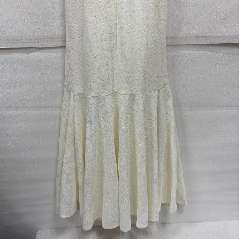 古着 USED ワンピース・ドレス・オールインワン ワンピース・ドレス・オールインワン Una Valarie 総レース マーメイド ロング ドレス ワンピース パフスリーブ タック SUGAR M レース柄 白 / ホワイト / white レディース USED 古着 中古 50165069