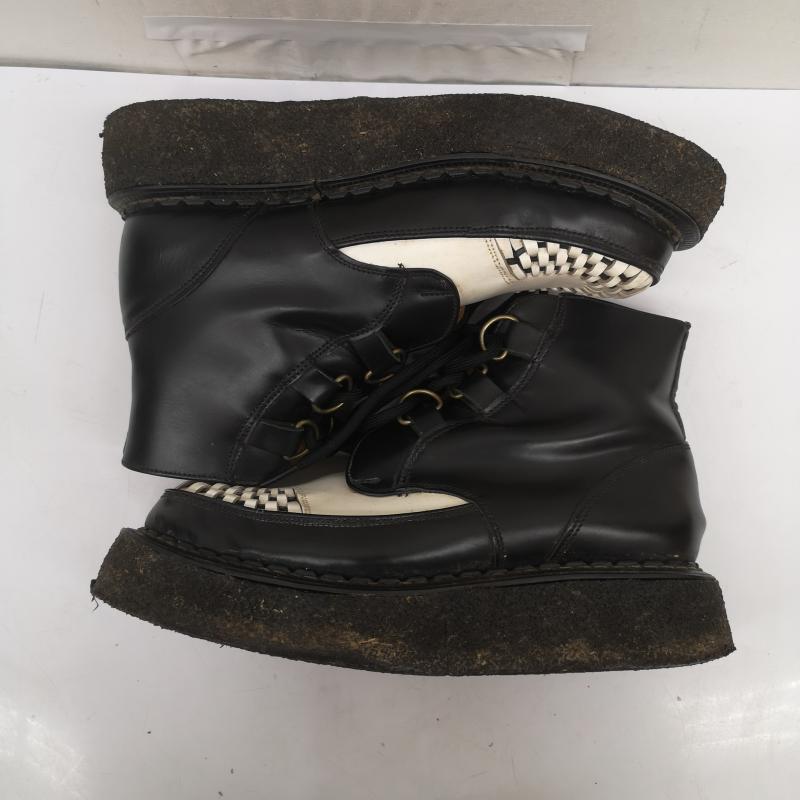 ジョージコックス GEORGE COX ブーツ 一般 SKIPTON BOOT バイカラー 厚底 ラバーソール ブーツ 13327 イングランド製 UK：8 白 / ホワイト / white X 黒 / ブラック / black メンズ USED 古着 中古 50165075