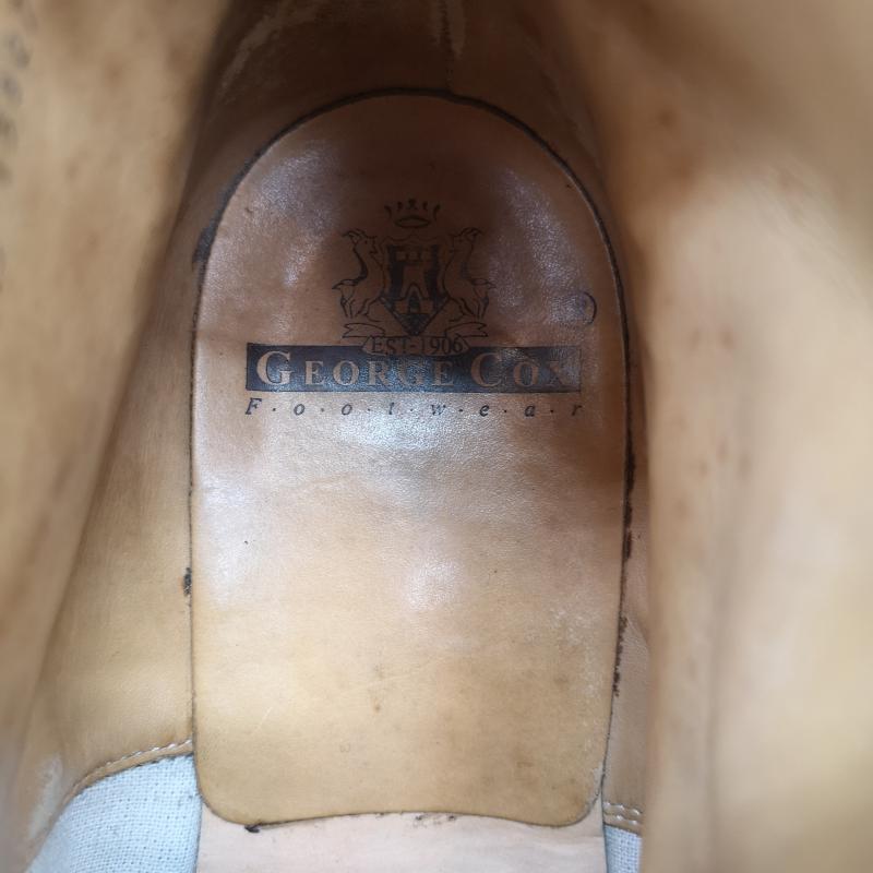ジョージコックス GEORGE COX ブーツ 一般 SKIPTON BOOT バイカラー 厚底 ラバーソール ブーツ 13327 イングランド製 UK：8 白 / ホワイト / white X 黒 / ブラック / black メンズ USED 古着 中古 50165075