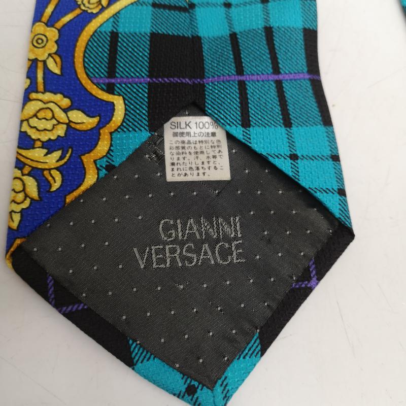ジャンニヴェルサーチ GIANNI VERSACE ネクタイ ネクタイ バロック調 フローラル 装飾 シルク ネクタイ - メンズ USED 古着 中古 50165078