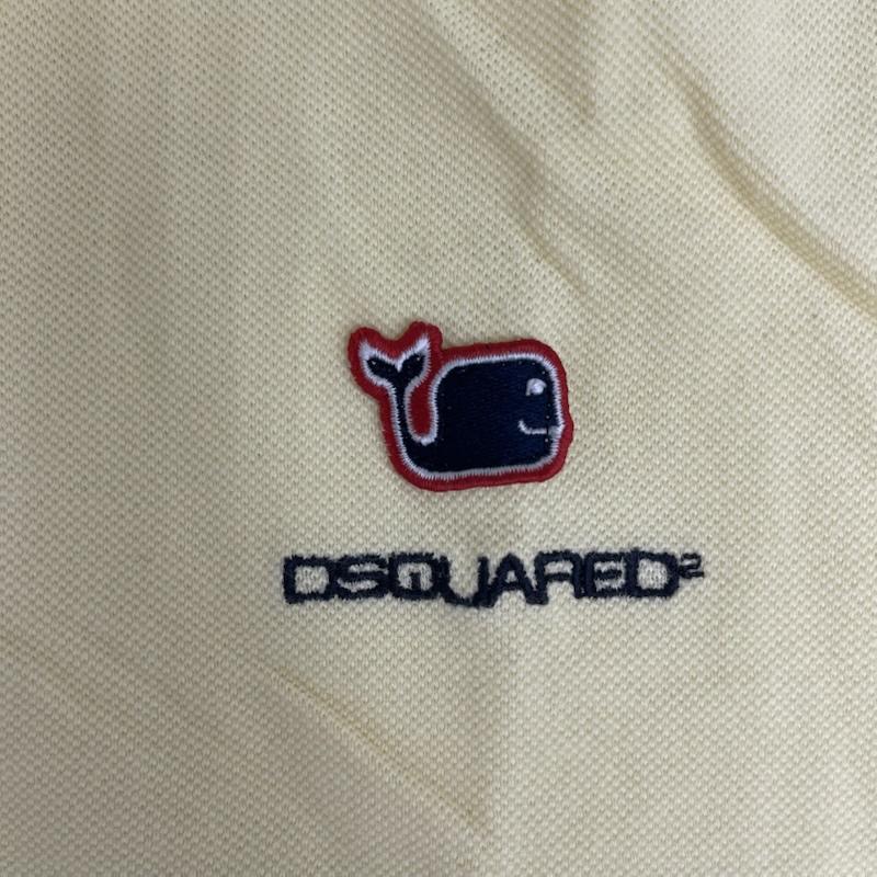 ディースクエアード DSQUARED2 ポロシャツ 半袖 イタリア製 クジラ ブランドロゴ 刺繍 半袖 ポロシャツ M 黄 / イエロー / yellow メンズ USED 古着 中古 50165086