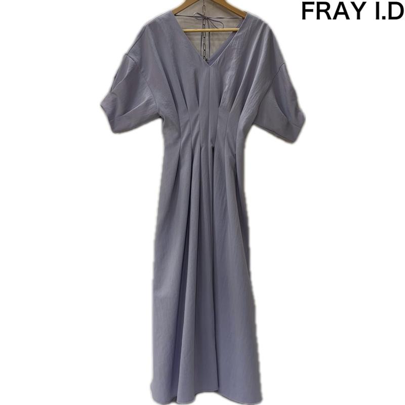 フレイ アイディー FRAY I.D ワンピース ロングスカート fwfo234009　ウエストマークロングワンピース 半袖 ラベンダー 0 0 無地 紫 / パープル / purple レディース USED 古着 中古 50165090