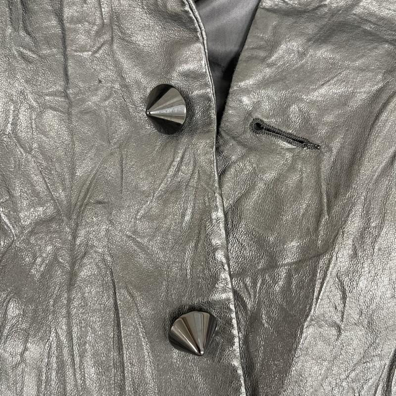 古着 USED ベスト ベスト DOLE PROJECT 豚皮 切り替え レザー ライダース ベスト 2 黒 / ブラック / black メンズ USED 古着 中古 50165091