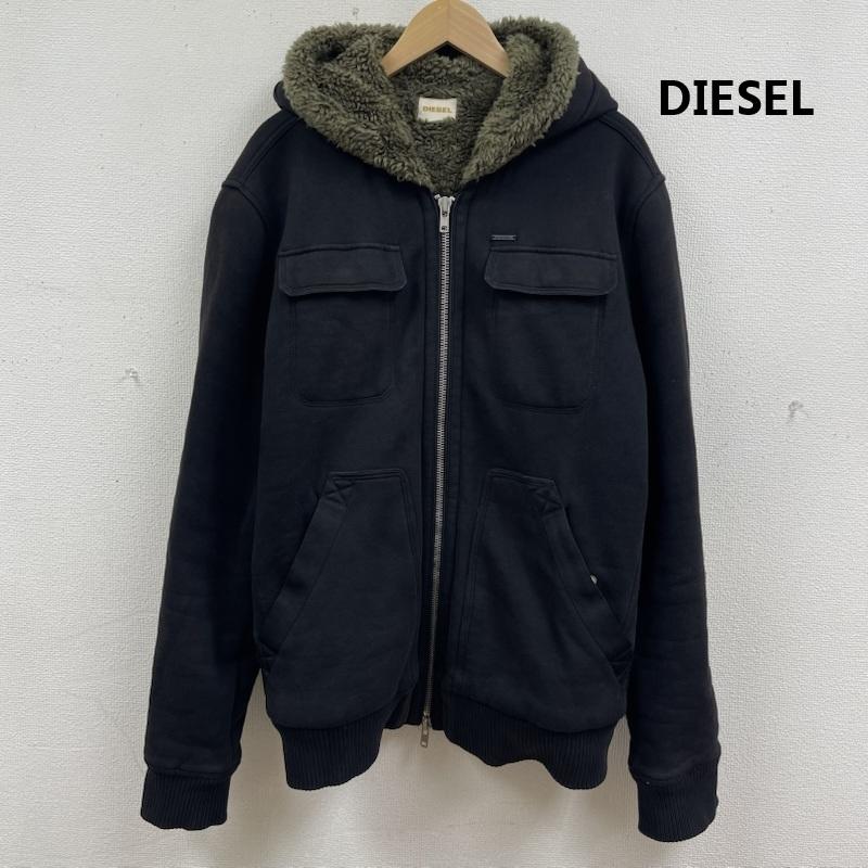 ディーゼル DIESEL ジャケット、上着 ジャンパー、ブルゾン 裏ボア フルジップ フーディー ブルゾン ジャケット アウター XXL 黒 / ブラック / black メンズ USED 古着 中古 50165094