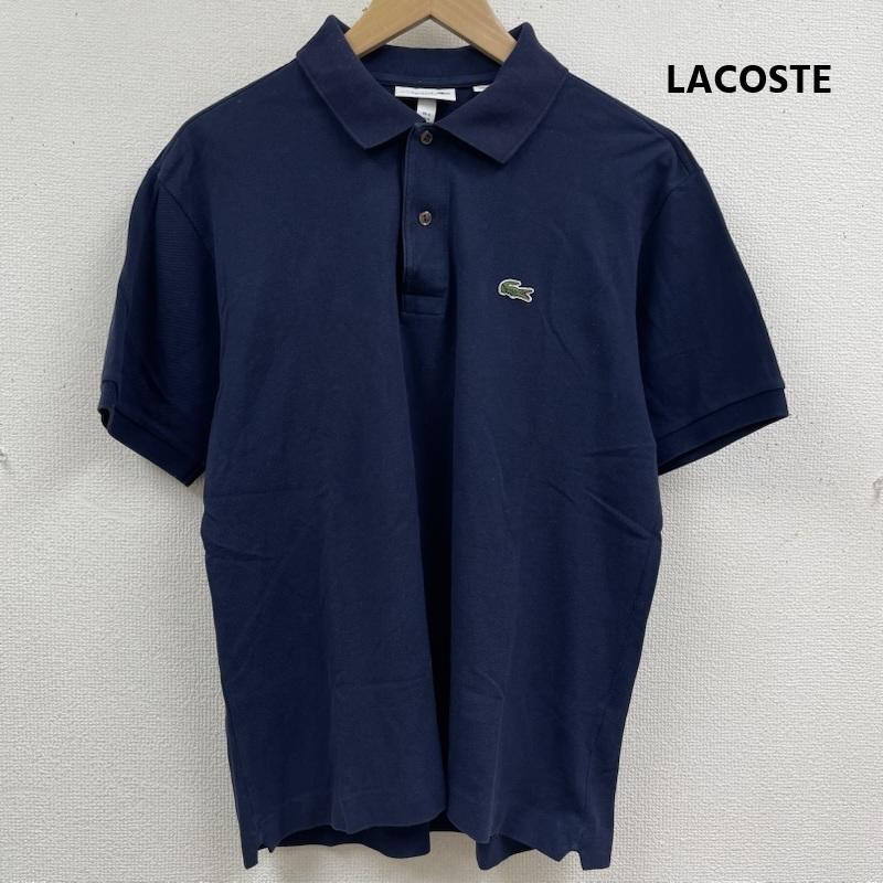 ラコステ LACOSTE ポロシャツ 半袖 クラシック フィット ロゴ刺繍 半袖 ポロシャツ l1212 M 紺 / ネイビー / navy メンズ USED 古着 中古 50165096