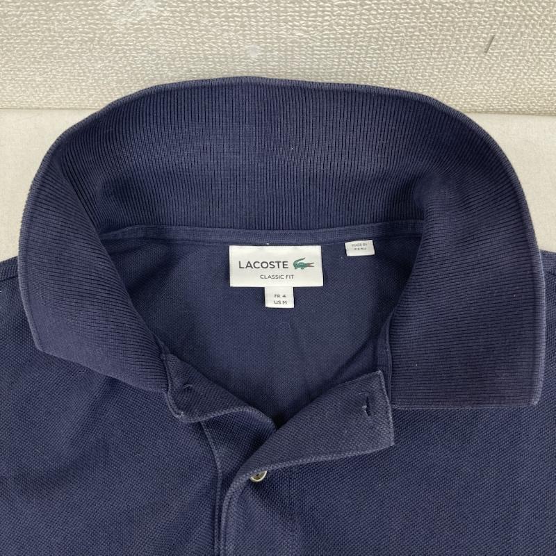 ラコステ LACOSTE ポロシャツ 半袖 クラシック フィット ロゴ刺繍 半袖 ポロシャツ l1212 M 紺 / ネイビー / navy メンズ USED 古着 中古 50165096