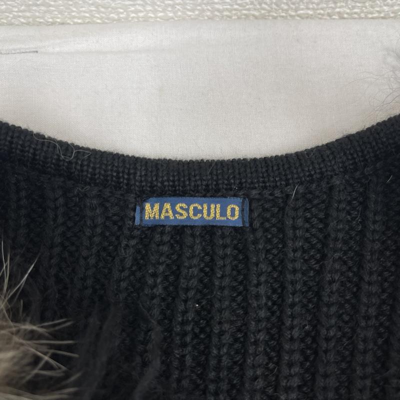 マスキュロ MASCULO ベスト ベスト 異素材コンビ チベットラム ラビットファー ベスト 03446020-38 38 黒 / ブラック / black レディース USED 古着 中古 50165099