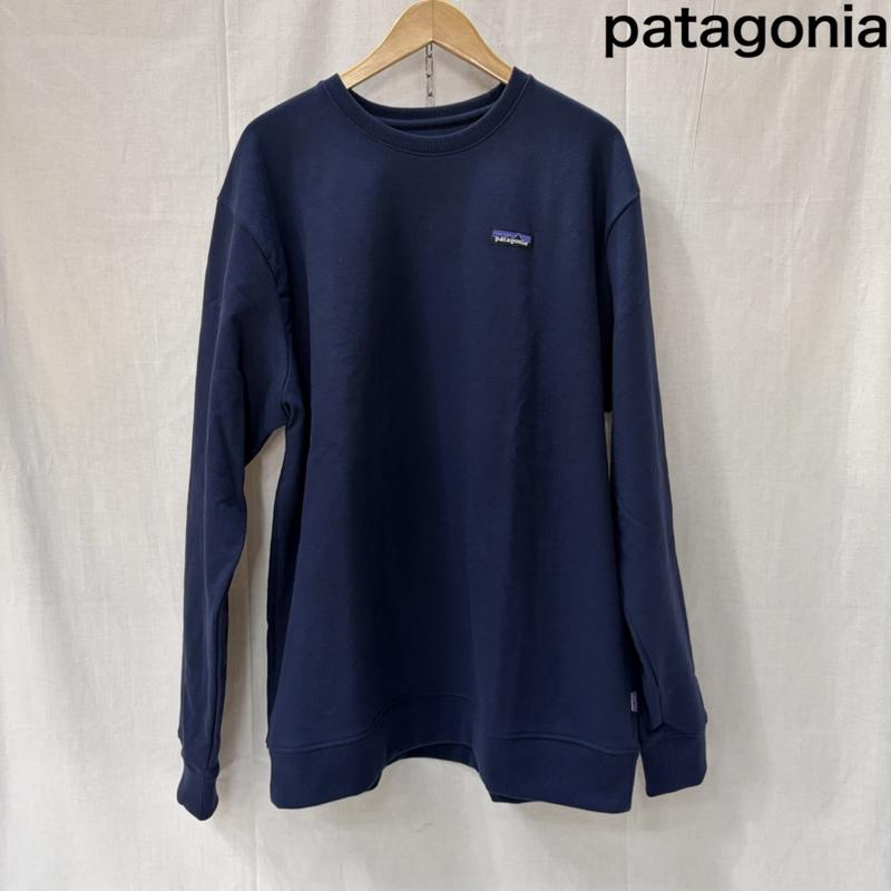 パタゴニア patagonia トレーナー 長袖 P-6 Label Uprisal Crew Sweatshirt NAVY XL regular fit ロゴスウェット XL ロゴ、文字 紺 / ネイビー / navy メンズ USED 古着 中古 50165102