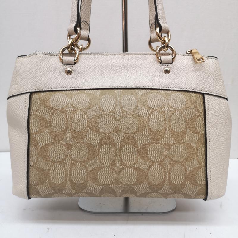 コーチ COACH ハンドバッグ ハンドバッグ F26139 2WAY シグネチャー ハンド トート バッグ ワンショルダー ポケットレザー 白 / ホワイト / white レディース USED 古着 中古 50165103