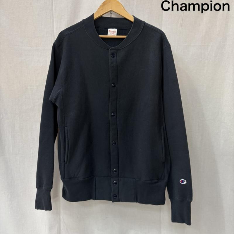 チャンピオン Champion カーディガン 長袖 リバースウィーブ スナップボタンカーディガン 赤単色タグ USA製 navy XL XL 無地 紺 / ネイビー / navy メンズ USED 古着 中古 50165104