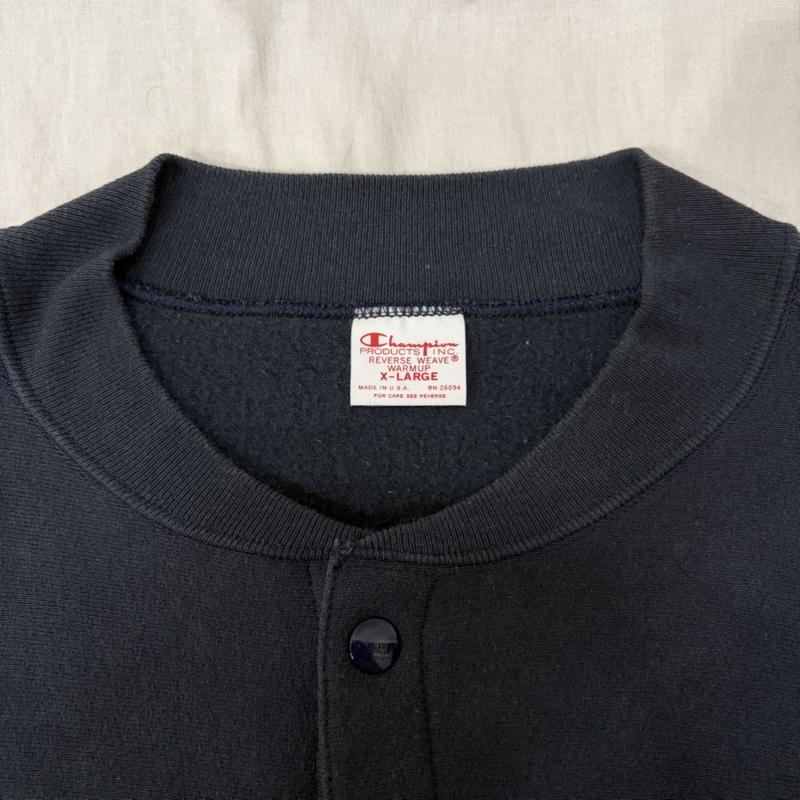 チャンピオン Champion カーディガン 長袖 リバースウィーブ スナップボタンカーディガン 赤単色タグ USA製 navy XL XL 無地 紺 / ネイビー / navy メンズ USED 古着 中古 50165104