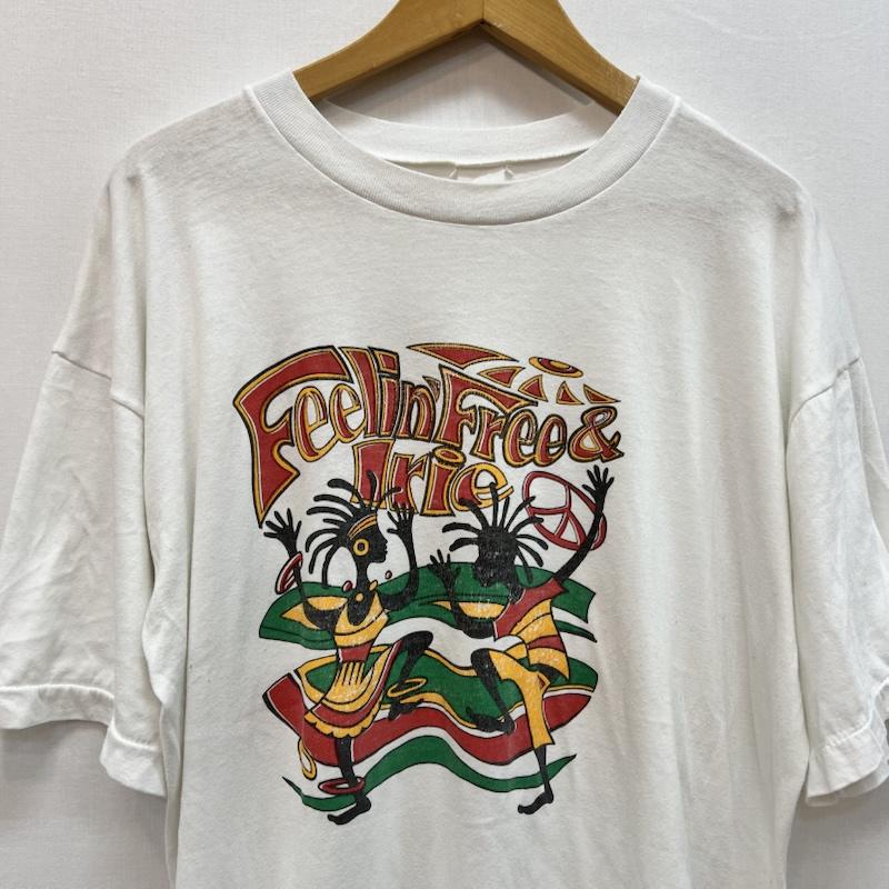 ヴィンテージ VINTAGE Tシャツ 半袖 90s ジャマイカ レゲエ Tシャツ ラスタカラー シングルステッチ - 白 / ホワイト / white メンズ USED 古着 中古 50165107