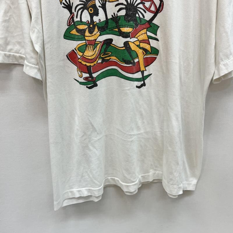 ヴィンテージ VINTAGE Tシャツ 半袖 90s ジャマイカ レゲエ Tシャツ ラスタカラー シングルステッチ - 白 / ホワイト / white メンズ USED 古着 中古 50165107