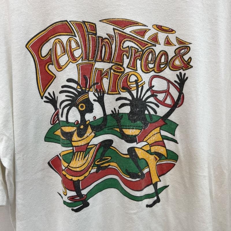 ヴィンテージ VINTAGE Tシャツ 半袖 90s ジャマイカ レゲエ Tシャツ ラスタカラー シングルステッチ - 白 / ホワイト / white メンズ USED 古着 中古 50165107