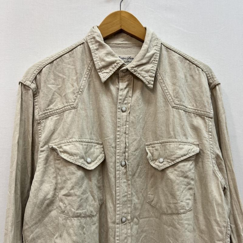 レミ レリーフ REMI RELIEF シャツ、ブラウス 長袖 リネン混 ウエスタンシャツ XXL アイボリー / アイボリー / メンズ USED 古着 中古 50165110