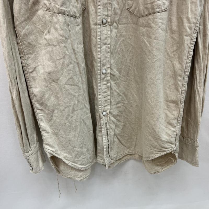 レミ レリーフ REMI RELIEF シャツ、ブラウス 長袖 リネン混 ウエスタンシャツ XXL アイボリー / アイボリー / メンズ USED 古着 中古 50165110