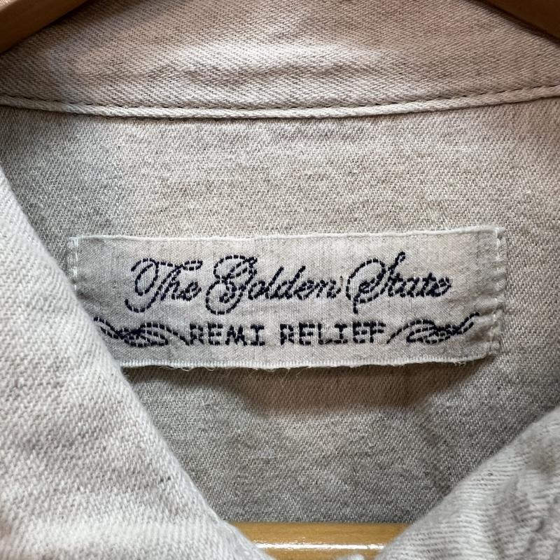 レミ レリーフ REMI RELIEF シャツ、ブラウス 長袖 リネン混 ウエスタンシャツ XXL アイボリー / アイボリー / メンズ USED 古着 中古 50165110
