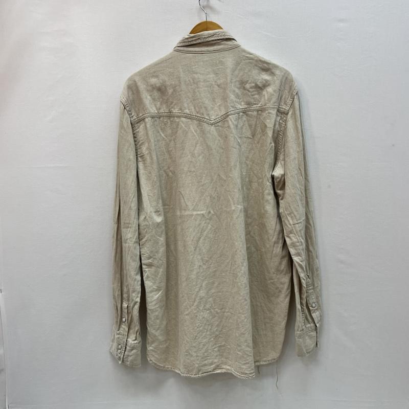 レミ レリーフ REMI RELIEF シャツ、ブラウス 長袖 リネン混 ウエスタンシャツ XXL アイボリー / アイボリー / メンズ USED 古着 中古 50165110