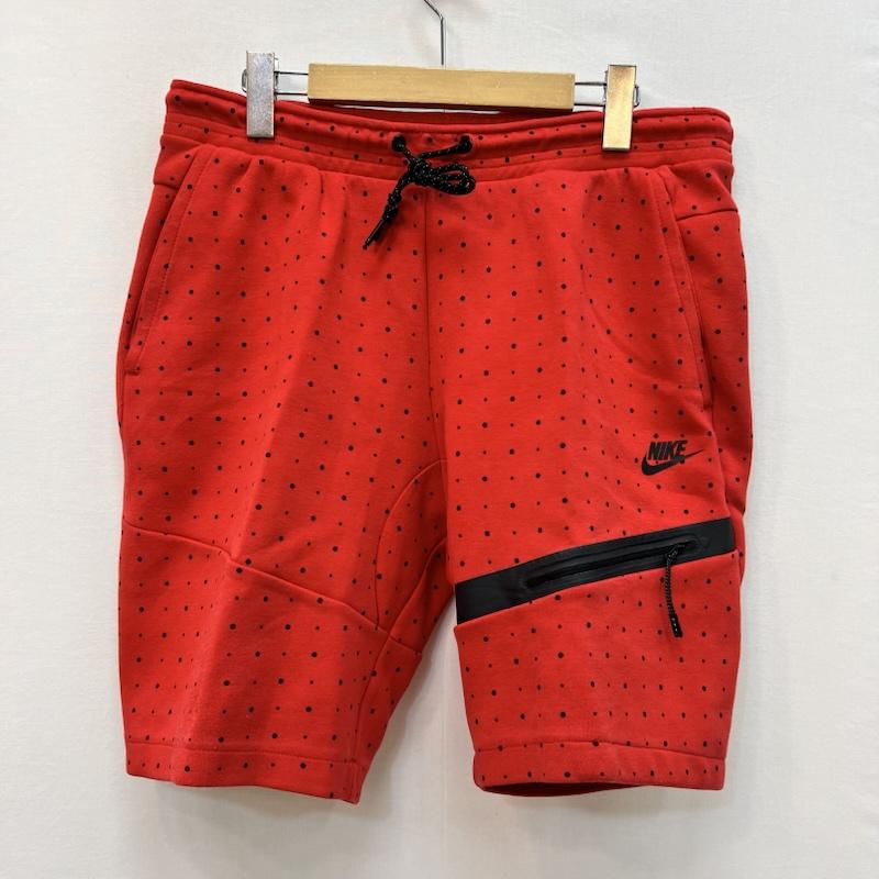 ナイキ NIKE パンツ ショートパンツ ドット柄 テックフリース ショートパンツ XL 赤 / レッド / red メンズ USED 古着 中古 50165112