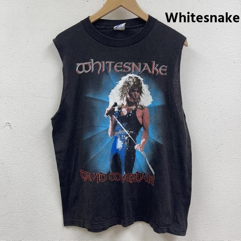 古着 USED タンクトップ タンクトップ Whitesnake Spring Ford USA製 ヴィンテージ バンド ノースリーブ カットオフ タンクトップ L 黒 / ブラック / black メンズ USED 古着 中古 50165114