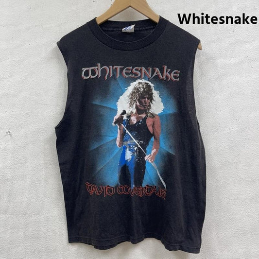 古着 USED タンクトップ タンクトップ Whitesnake Spring Ford USA製 ヴィンテージ バンド ノースリーブ カットオフ タンクトップ L 黒 / ブラック / black メンズ USED 古着 中古 50165114