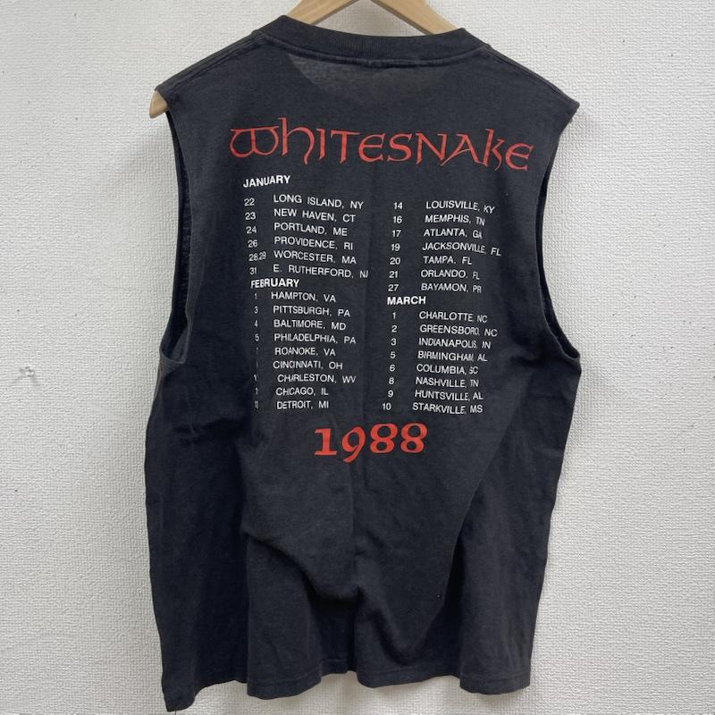 古着 USED タンクトップ タンクトップ Whitesnake Spring Ford USA製 ヴィンテージ バンド ノースリーブ カットオフ タンクトップ L 黒 / ブラック / black メンズ USED 古着 中古 50165114