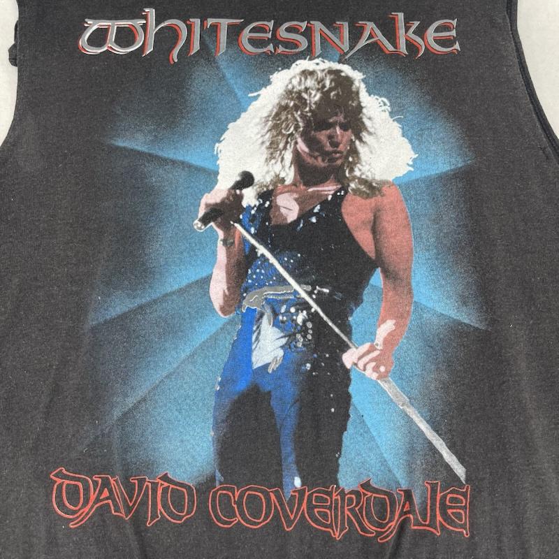 古着 USED タンクトップ タンクトップ Whitesnake Spring Ford USA製 ヴィンテージ バンド ノースリーブ カットオフ タンクトップ L 黒 / ブラック / black メンズ USED 古着 中古 50165114