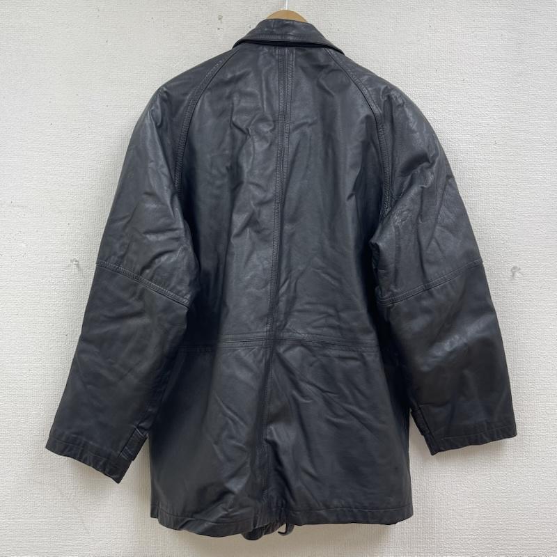 古着 USED ジャケット、上着 レザージャケット 牛革 ダブルブレスト レザー カーコート ジャケット アウター L 黒 / ブラック / black メンズ USED 古着 中古 50165115