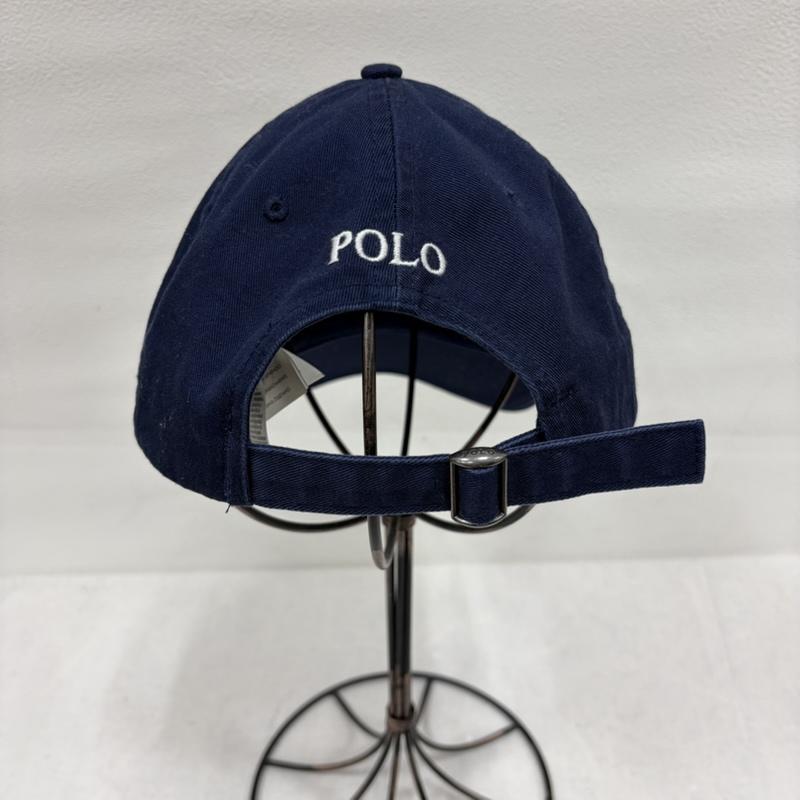 ポロラルフローレン POLO RALPH LAUREN 帽子 キャップ ベースボールキャップ ロゴ ポニー刺繡 - ワンポイント X ロゴ、文字 X 刺繍 紺 / ネイビー / navy X 白 / ホワイト / white メンズ USED 古着 中古 50165126