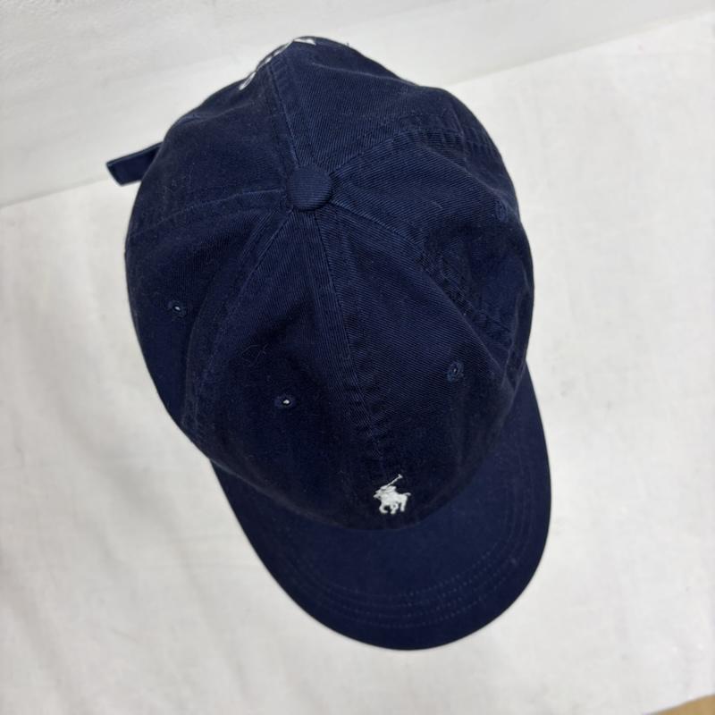 ポロラルフローレン POLO RALPH LAUREN 帽子 キャップ ベースボールキャップ ロゴ ポニー刺繡 - ワンポイント X ロゴ、文字 X 刺繍 紺 / ネイビー / navy X 白 / ホワイト / white メンズ USED 古着 中古 50165126