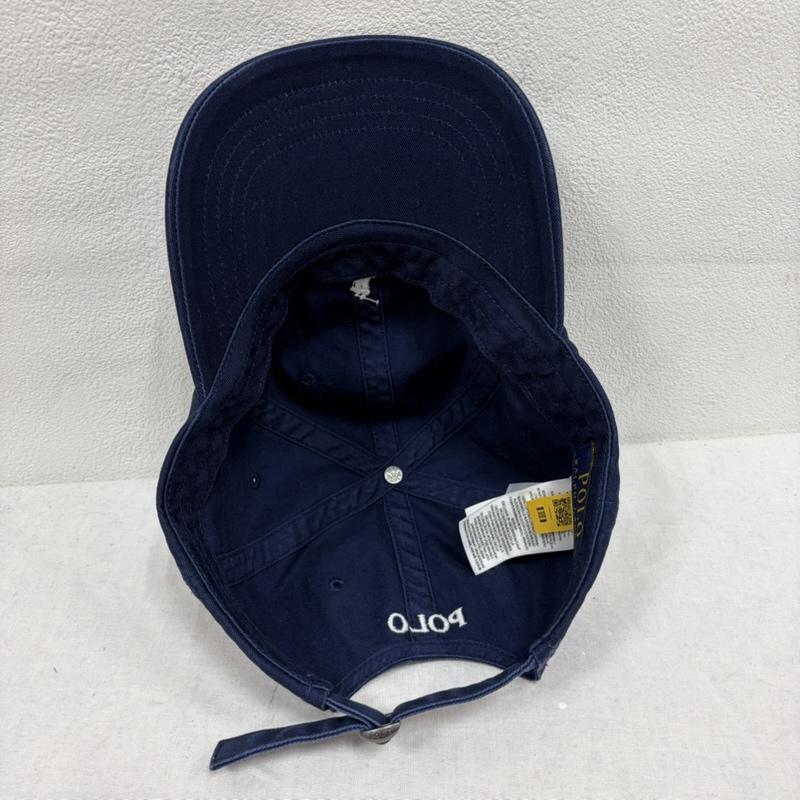 ポロラルフローレン POLO RALPH LAUREN 帽子 キャップ ベースボールキャップ ロゴ ポニー刺繡 - ワンポイント X ロゴ、文字 X 刺繍 紺 / ネイビー / navy X 白 / ホワイト / white メンズ USED 古着 中古 50165126