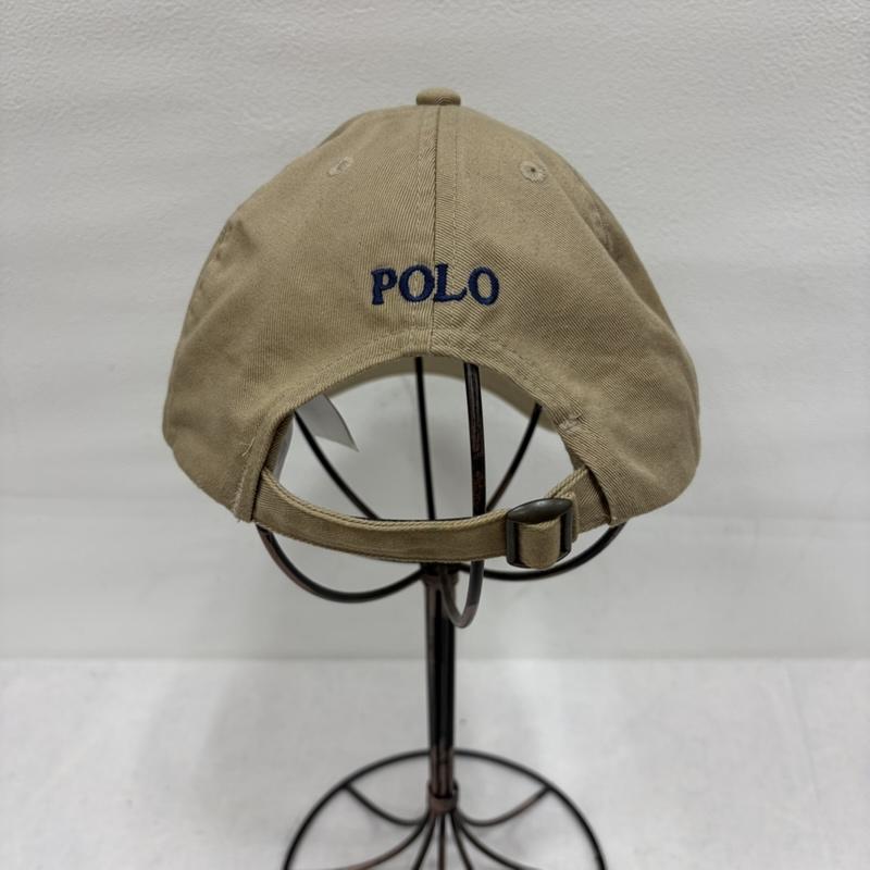 ポロラルフローレン POLO RALPH LAUREN 帽子 キャップ ベースボール キャップ ポニー刺繍 ロゴ - ワンポイント X ロゴ、文字 X 刺繍 ベージュ / ベージュ / beige X 紺 / ネイビー / navy メンズ USED 古着 中古 50165127