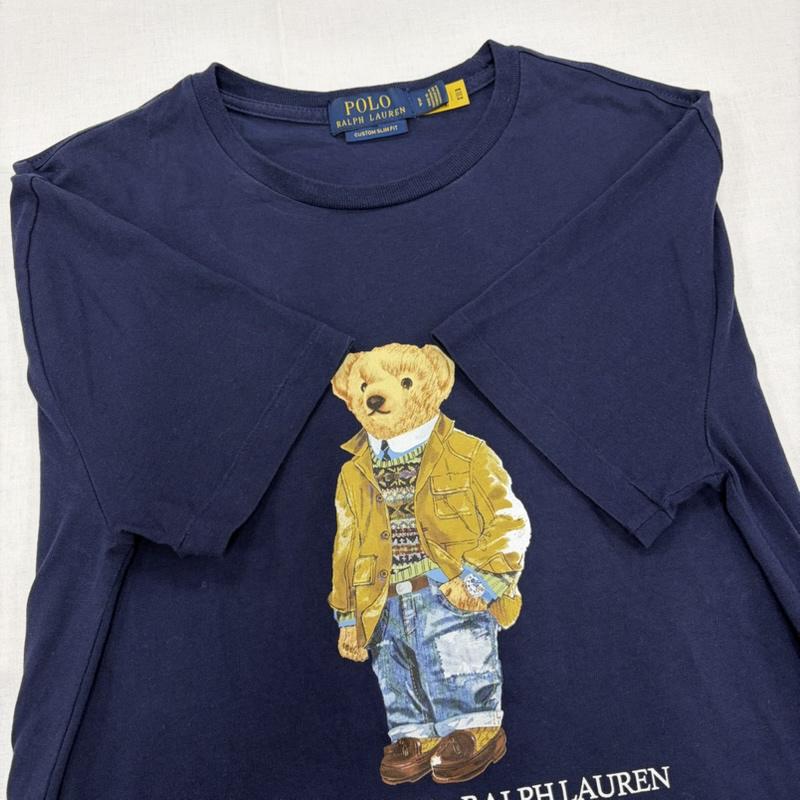 ポロラルフローレン POLO RALPH LAUREN Tシャツ 半袖 ポロベア 半袖 Tシャツ グラフィック プリント S プリント 紺 / ネイビー / navy メンズ USED 古着 中古 50165128