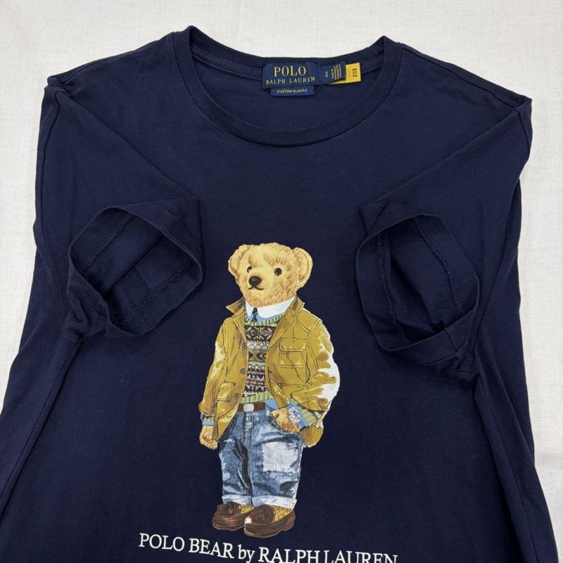 ポロラルフローレン POLO RALPH LAUREN Tシャツ 半袖 ポロベア 半袖 Tシャツ グラフィック プリント S プリント 紺 / ネイビー / navy メンズ USED 古着 中古 50165128