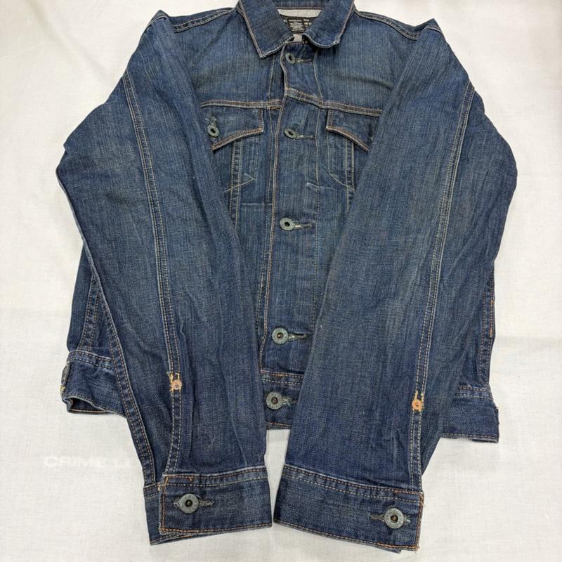 ポロ ジーンズ Polo Jeans Co. ジャケット、上着 ジャンパー、ブルゾン デニム ジャケット Gジャン レザーパッチ メキシコ製 S ワンポイント X ロゴ、文字 インディゴ / インディゴ / Indigo メンズ USED 古着 中古 50165131