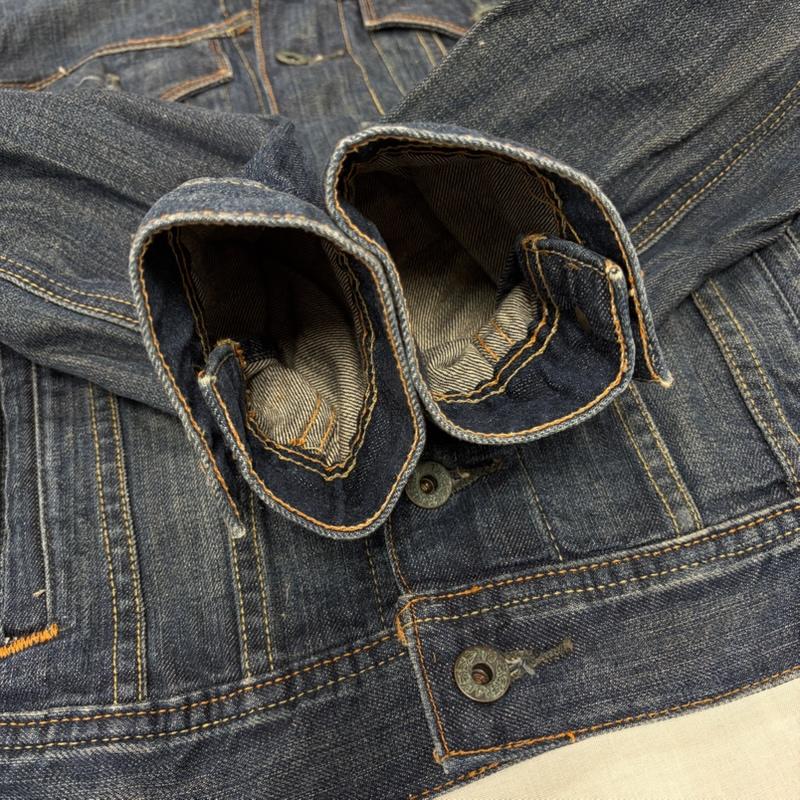 ポロ ジーンズ Polo Jeans Co. ジャケット、上着 ジャンパー、ブルゾン デニム ジャケット Gジャン レザーパッチ メキシコ製 S ワンポイント X ロゴ、文字 インディゴ / インディゴ / Indigo メンズ USED 古着 中古 50165131