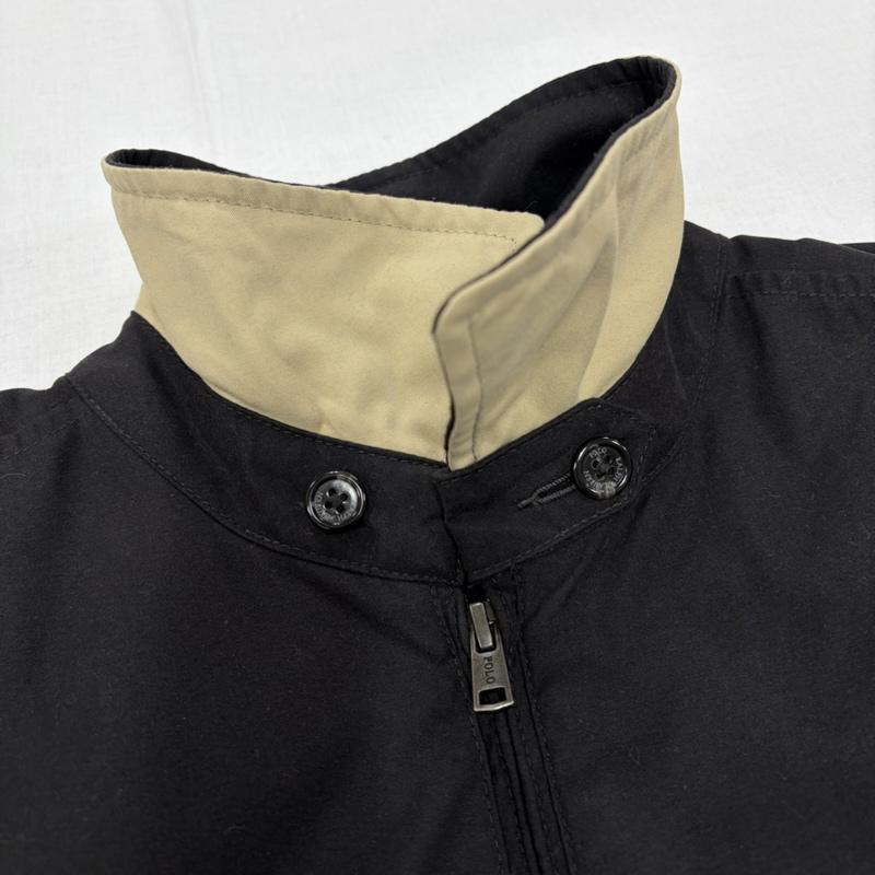 ポロラルフローレン POLO RALPH LAUREN ジャケット、上着 ジャンパー、ブルゾン スイングトップ ジャケット ブルゾン ジップアップ ポニー刺繡 M ワンポイント X ロゴ、文字 X 刺繍 黒 / ブラック / black X ベージュ / ベージュ / beige メンズ USED 古着 中古 50165132